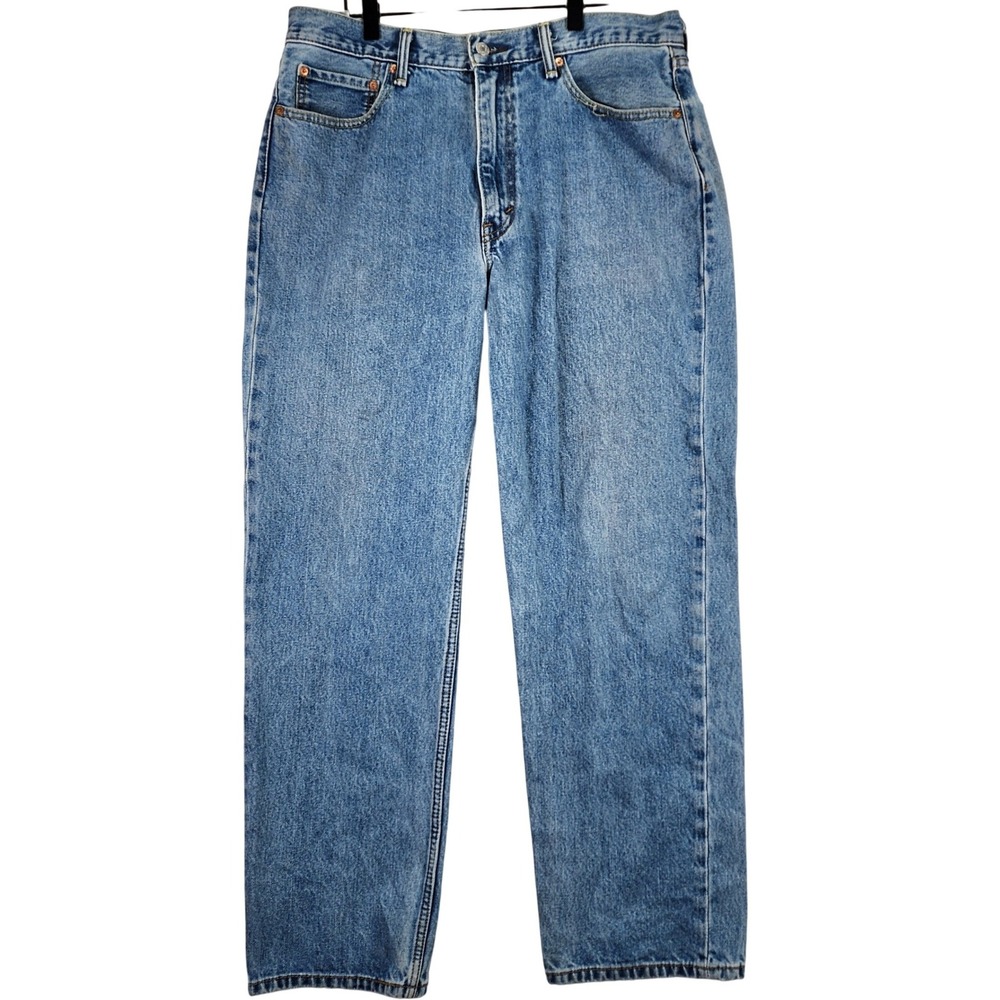 Levis 550 Relaxed Fit Tapered Leg Jeans Mens 36x32 Medium Wash Blue Denim